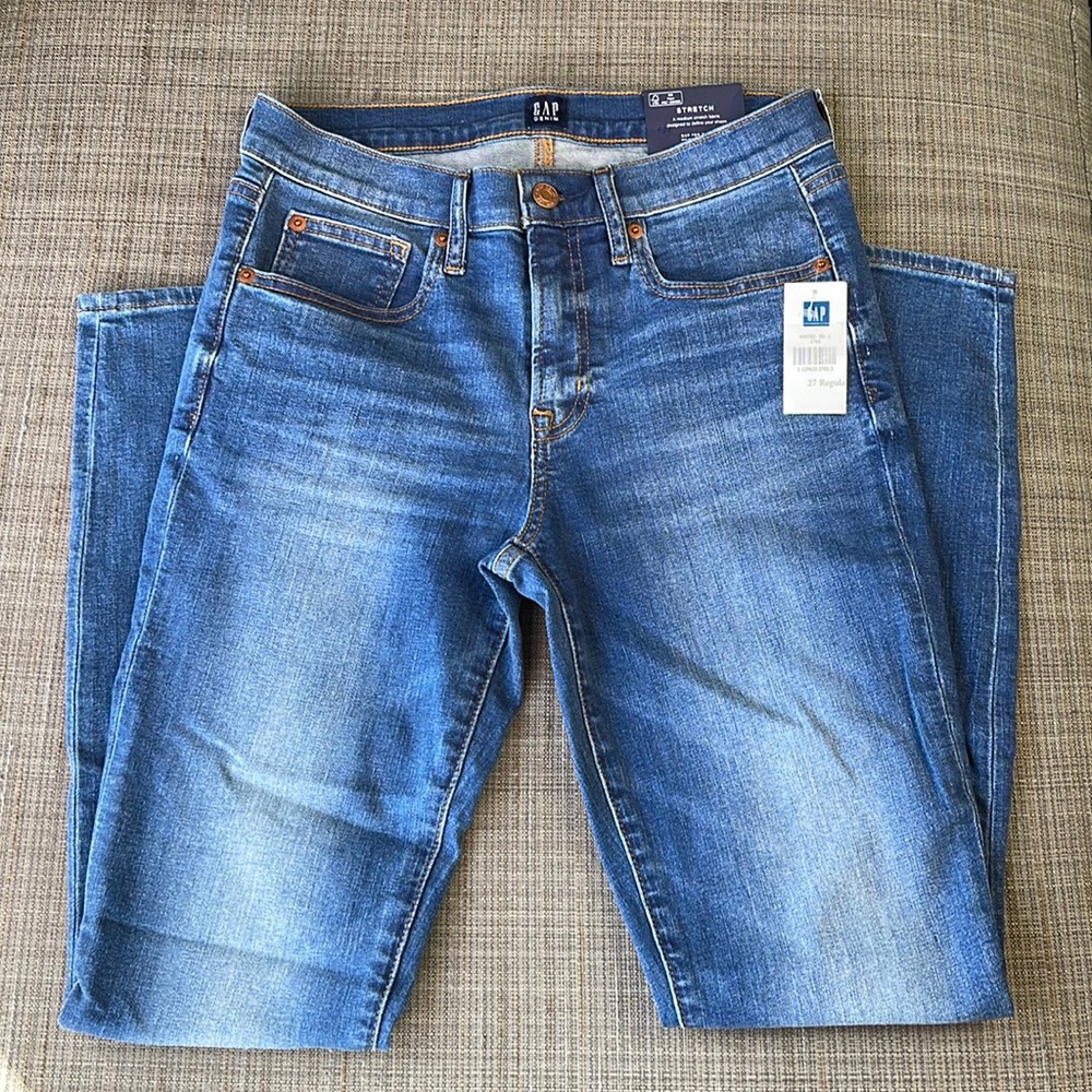 New Gap True Skinny Jeans sz 27R - Picture 2 of 5